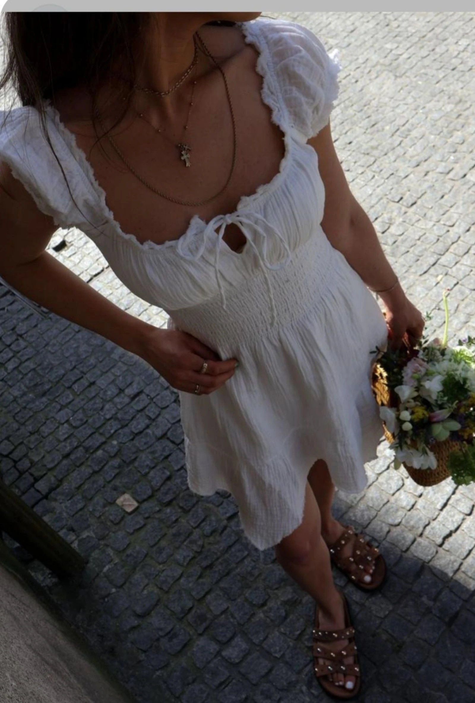 Vestido blanco bershka  – photo 3